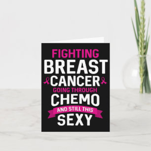 Tarjeta Luchando contra el cáncer y la quimioterapia contr