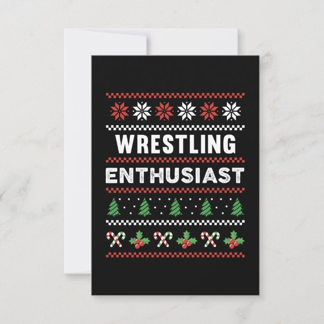 Tarjeta Luchando contra entusiastas Navidades feos regalo  (Anverso)