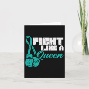 Tarjeta Luchar Como La Reina Verde azulada Guantes De Boxe