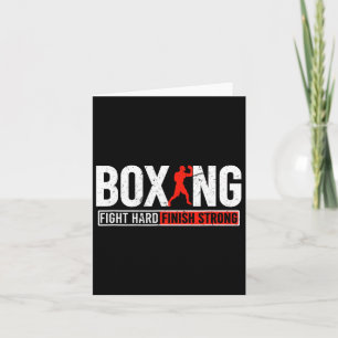 Tarjeta Luchar Contra El Boxeo Con Fuerza Y Acabar Con Mot