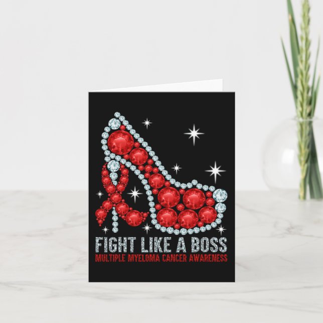 Tarjeta Luchar Contra El Cáncer De Sangre Como Un Jefe Múl (Anverso)