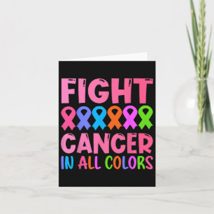 Tarjeta Luchar Contra El Cáncer En Todas Las Cintas De Col