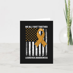 Tarjeta Luchar contra la leucemia Conciencia Naranja Ribbo