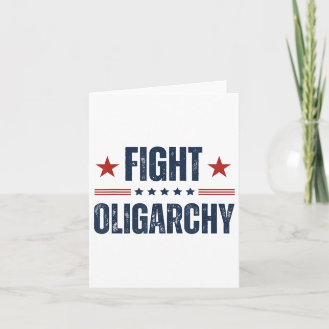 Tarjeta Luchar contra la oligarquía 2025 (Anverso)