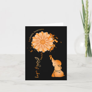 Tarjeta Luchar por la cura de la leucemia del girasol Conc