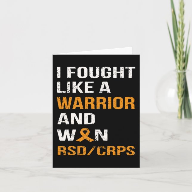 TARJETA LUCHÉ COMO UNA GUERRA Y GANÉ RSD - CRPS (Anverso)