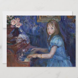 Tarjeta Lucie Leon en el piano (por Berthe Morisot)