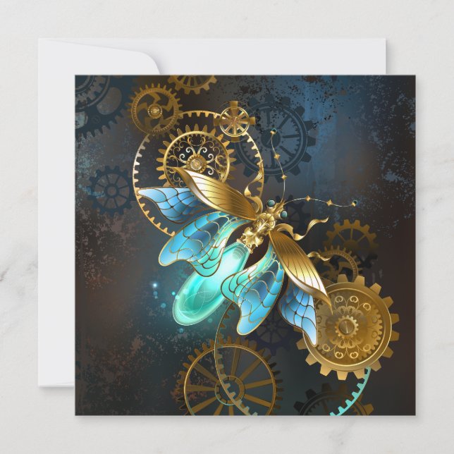 Tarjeta Luciérnaga de Steampunk (Anverso)