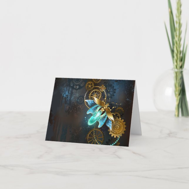 Tarjeta Luciérnaga de Steampunk (Anverso)