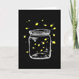 Tarjeta Luciérnagas Glas Jar Firefly