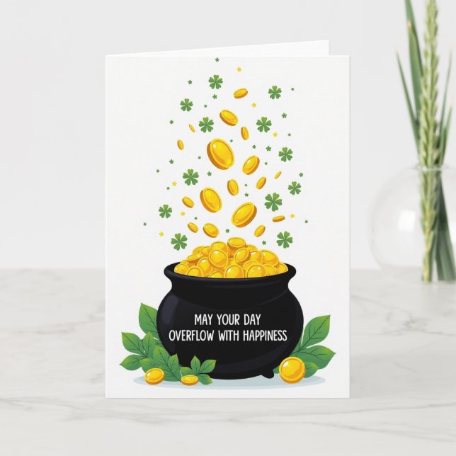 Tarjeta Luck And Happiness St Patricks Card (Anverso)