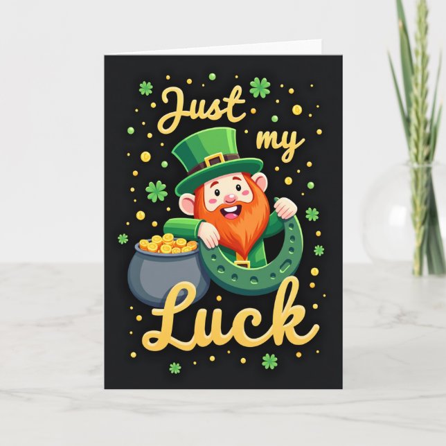 Tarjeta Luck Faux Gold Foil Texture Card (Anverso)