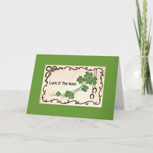Tarjeta Luck O' The Irish (Anverso)