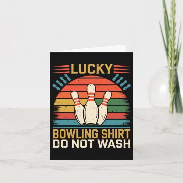 Tarjeta Lucky Bowling Funny Bowling (Anverso)