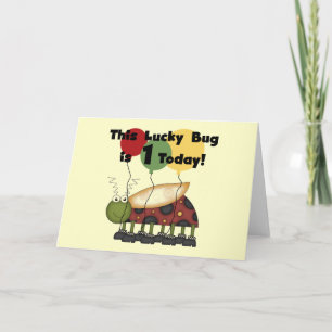 Tarjeta Lucky Bug es camisetas de cumpleaños y regalos