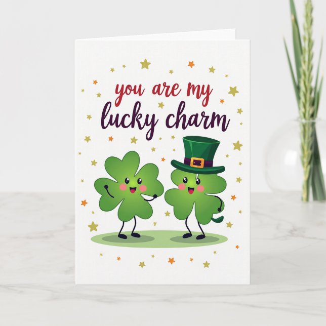 Tarjeta Lucky Clover Charm Card (Anverso)