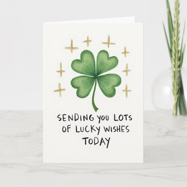 Tarjeta Lucky Clover Painted Art Card (Anverso)
