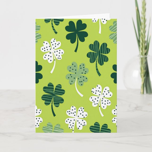 Tarjeta Lucky Clover Pattern Greats Card (Anverso)