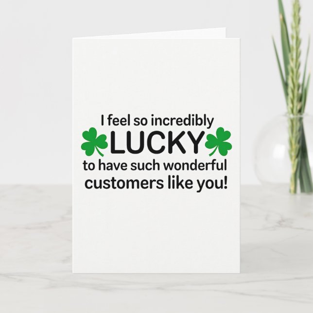 Tarjeta Lucky Customers Appreciation Card (Anverso)