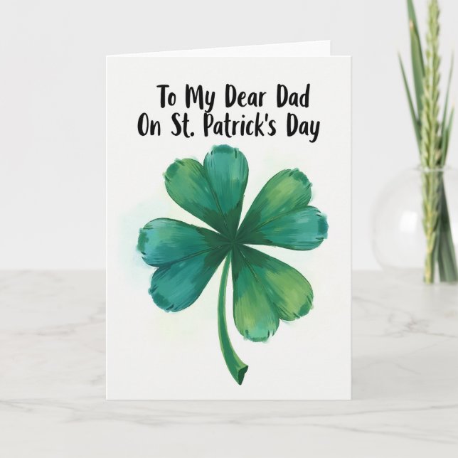 Tarjeta Lucky Dad St Patricks Day Card (Anverso)