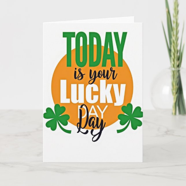 Tarjeta Lucky Day Orange Circle Card (Anverso)