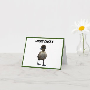 Tarjeta Lucky Duck Funny Cute Duckin Bird Photo Art