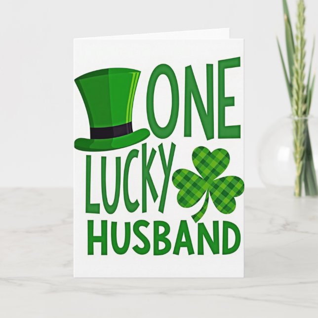 Tarjeta Lucky Husband Green Art Card (Anverso)