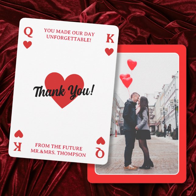Tarjeta Lucky In Love Couples Shower Photo (Lucky In Love Couples Shower Photo Thank You Card)
