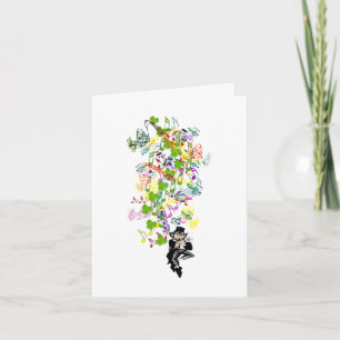 Tarjeta Lucky Leprechaun Con Shamrock