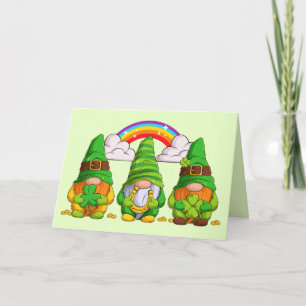 Tarjeta Lucky Leprechaun Gnomes