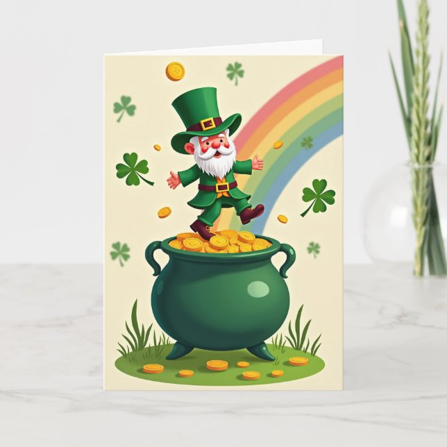 Tarjeta Lucky Leprechaun Gold Coin Card (Anverso)