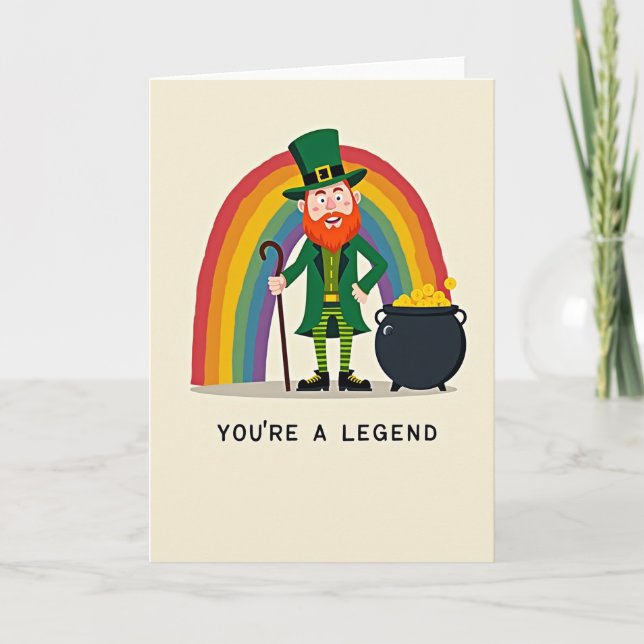 Tarjeta Lucky Leprechaun Legend Card (Anverso)