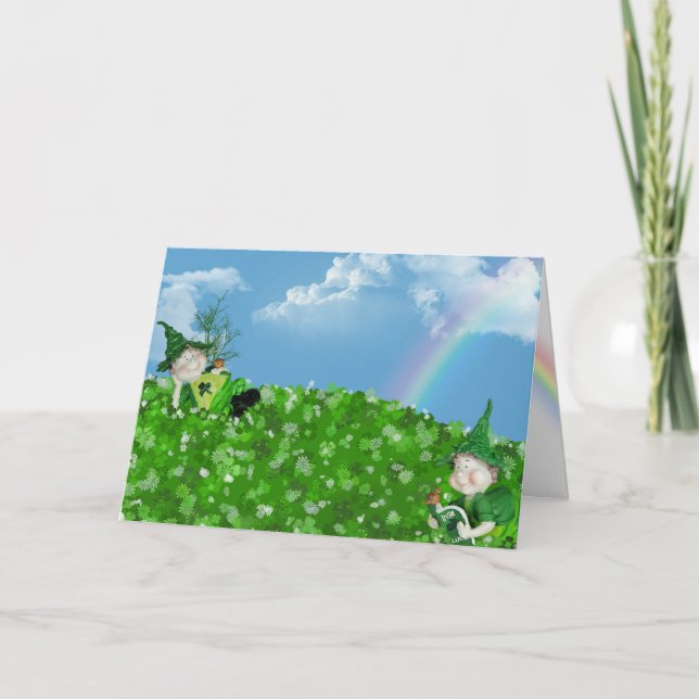 Tarjeta Lucky Leprechauns (Anverso)