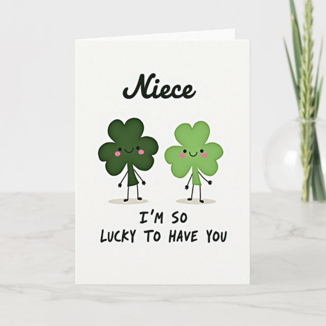 Tarjeta Lucky Niece Greeting Card (Anverso)