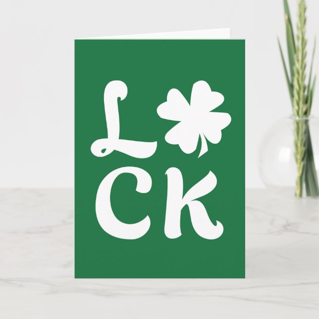 Tarjeta Lucky Shamrock (Anverso)