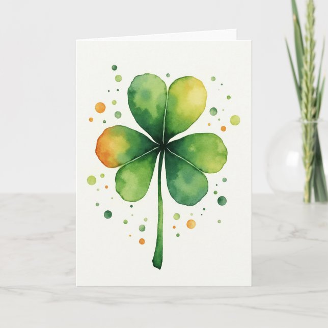Tarjeta Lucky Shamrock Art Card (Anverso)