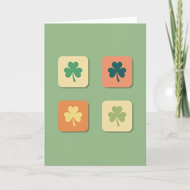 Tarjeta Lucky Shamrocks Art Card (Anverso)