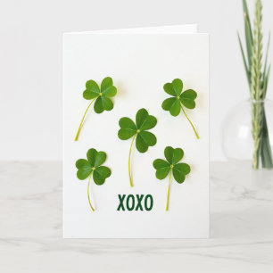 Tarjeta Lucky Shamrocks Xoxo