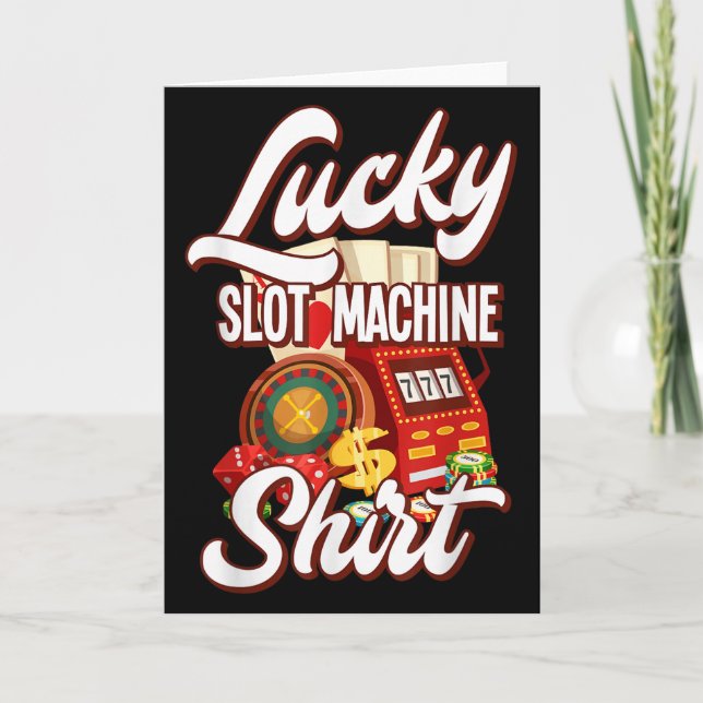 Tarjeta Lucky Slot Machine Casino Las Vegas Gambling  (Anverso)