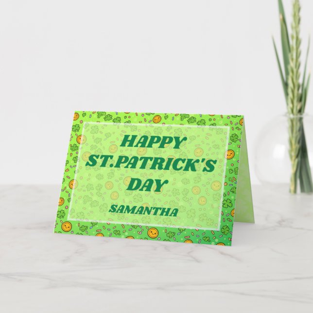 Tarjeta Lucky Sprinkles St. Patrick’s Day Card (Anverso)