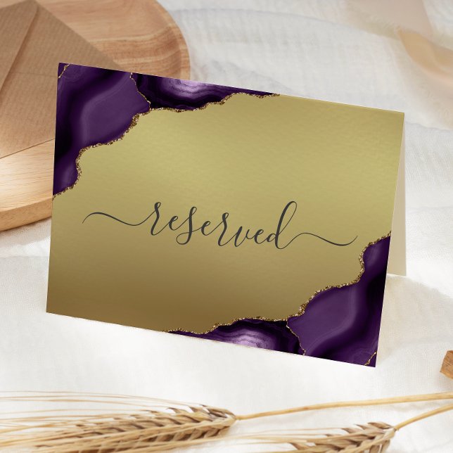 Tarjeta Lugar de Boda reservado de Relieve metalizado Glam (Subido por el creador)