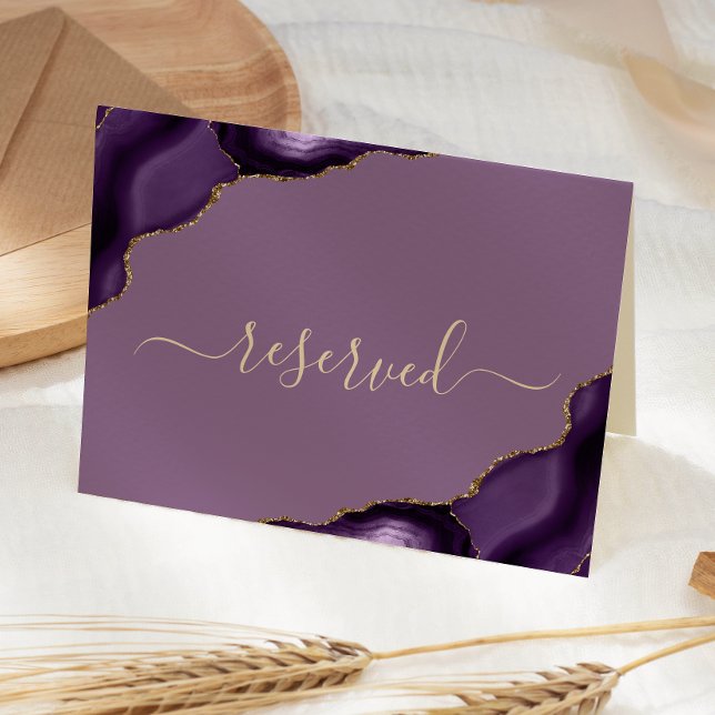 Tarjeta Lugar de Boda reservado para el álamo de oro púrpu (Subido por el creador)