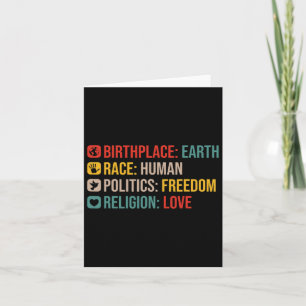 Tarjeta Lugar de nacimiento Raza Tierra Política Humana