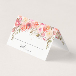 Tarjeta Lugar de tabla de Boda floral romántico en la flor