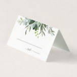 Tarjeta Lugar del Boda del follaje verde Eucalyptu<br><div class="desc">Esta tarjeta de lugar boda presenta eucaliptos de color agua pintados y hojas verdes. Para una personalización más avanzada de este diseño,  haga clic en el enlace "Personalizar más adelante". También están disponibles los elementos coincidentes.</div>
