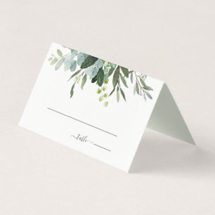 Tarjeta Lugar del Boda del follaje verde Eucalyptu