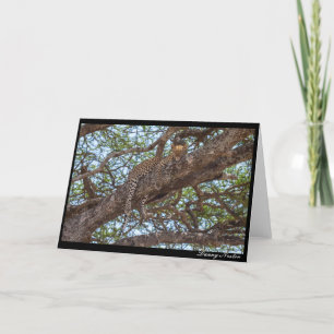 Tarjeta Lugar frecuentada del leopardo