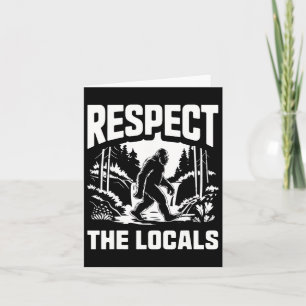 Tarjeta Lugareños de gran respeto Sasquatch Hunter Camping