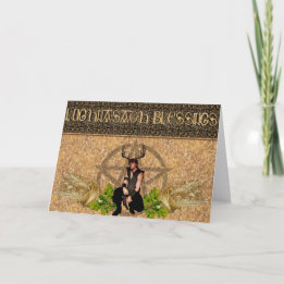 Tarjeta Lughnasadh Bendición Wiccan Sabbat Saludo
