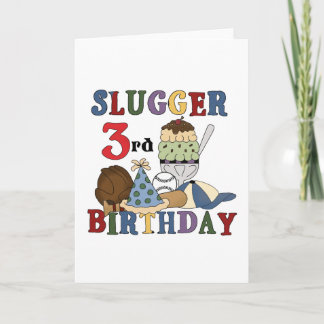 Tarjeta Lugre de béisbol, camisetas de cumpleaños 3